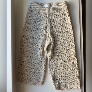 Zara open knit girls pants